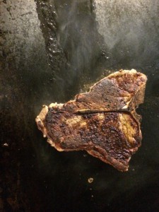 Steak on the Griddle top